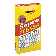 SOPRO fuga szeroka 3-30 mm – wysokowytrzymała, TFb - kolor betonowo-szary, 25kg