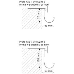 Profil okapowy K35 - do posadzek z płytek ceramicznych (system pro), 5 image