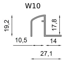 Profil zamykający do profili okapowych W10/ W20, 2 image