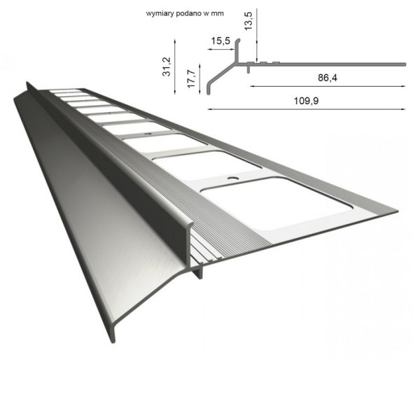 Profil okapowy K30 - do posadzek z płytek ceramicznych (system basic)